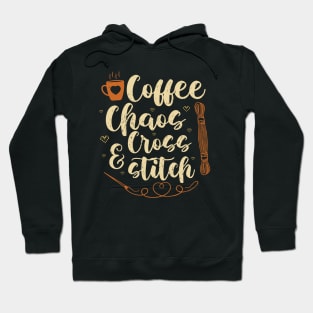 Coffee Chaos & Cross Stitch Hoodie